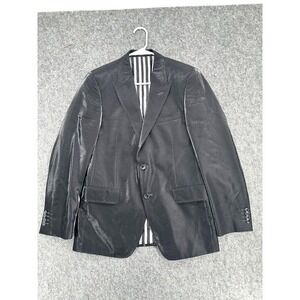 Versace Collection Blazer Black Shiny Wool Italy Luxury Jacket Mens EU 50